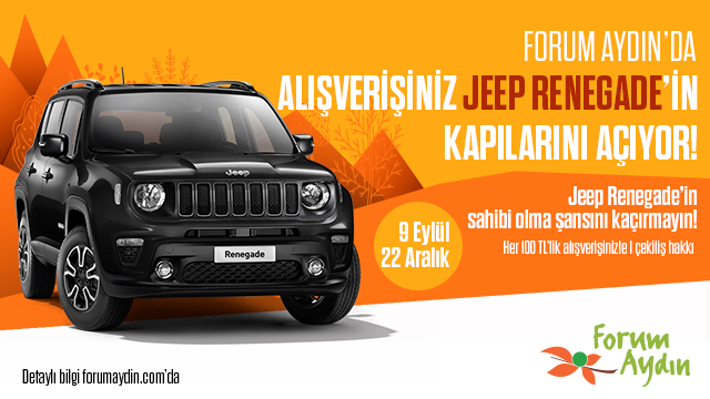 Forum Aydın Jeep Renegade Çekiliş Kampanyası!