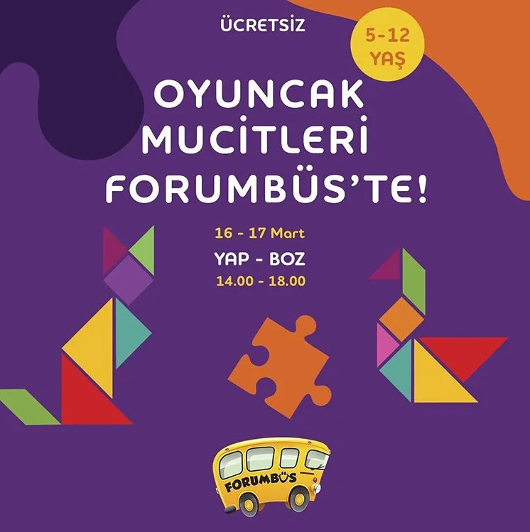 Oyuncak Mucitleri Forum Bornova Forumbüs'te!