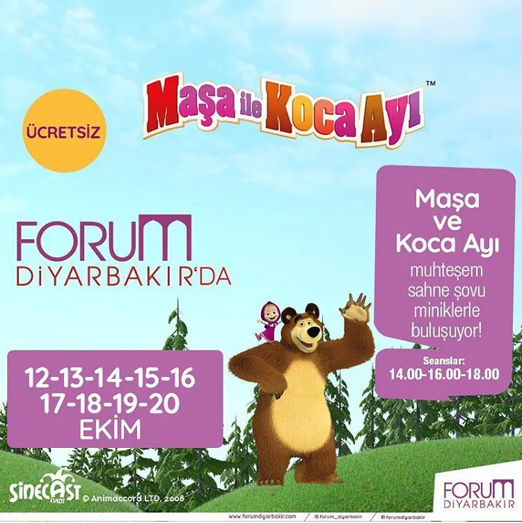Forum Diyarbakır Maşa ile Koca Ayı Müzikal Etkinliği!