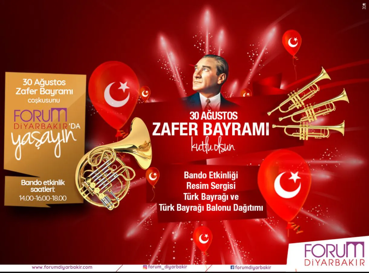 30 Ağustos Zafer Bayramı coşkusu Forum Diyarbakır'da! 30 Ağustos Zafer Bayramı coşkusu Forum Diyarbakır'da!