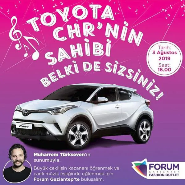 Forum Gaziantep Toyota C-HR Çekilişi Gerçekleşiyor!