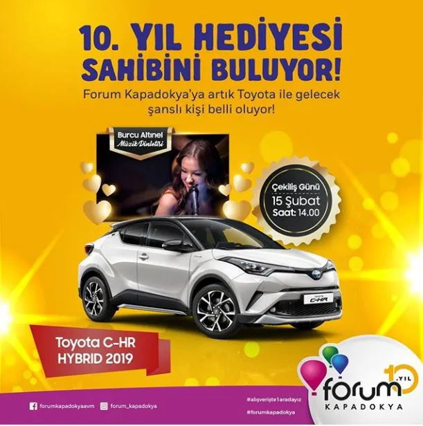 Forum Kapadokya Toyota C-HR Çekilişi Gerçekleşiyor!