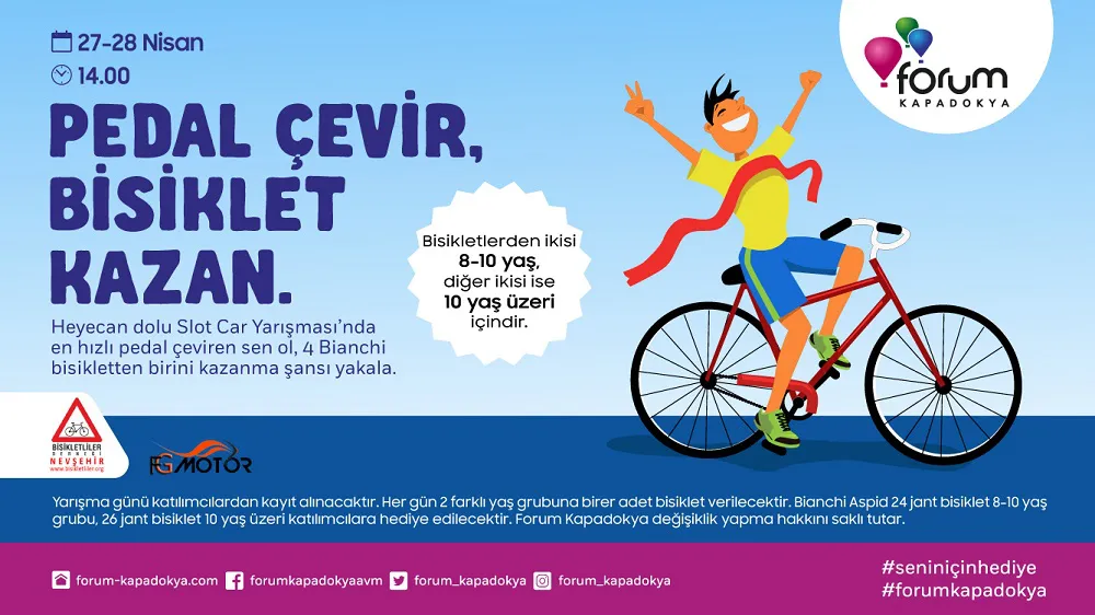 Forum Kapadokya'da Pedal Çevir Bisiklet Kazan!