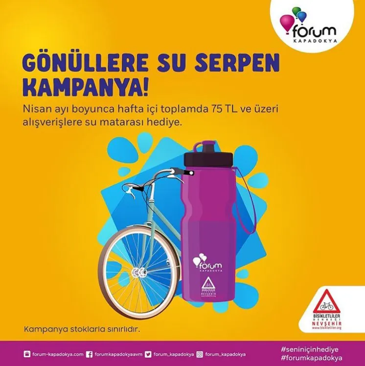 Forum Kapadokya’dan gönüllere su serpen kampanya! Forum Kapadokya’dan gönüllere su serpen kampanya!