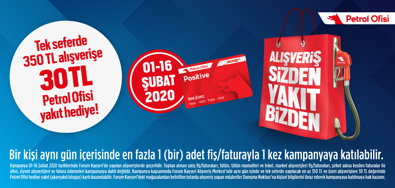 Alışveriş sizden yakıt Forum Kayseri'den! Alışveriş sizden yakıt Forum Kayseri'den!