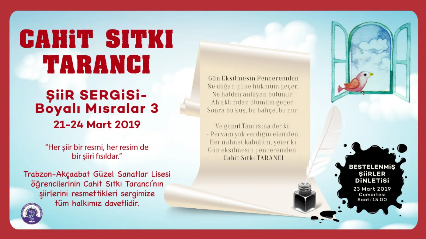 Cahit Sıtkı Tarancı Şiir Sergisi Forum Trabzon'da! Cahit Sıtkı Tarancı Şiir Sergisi Forum Trabzon'da!