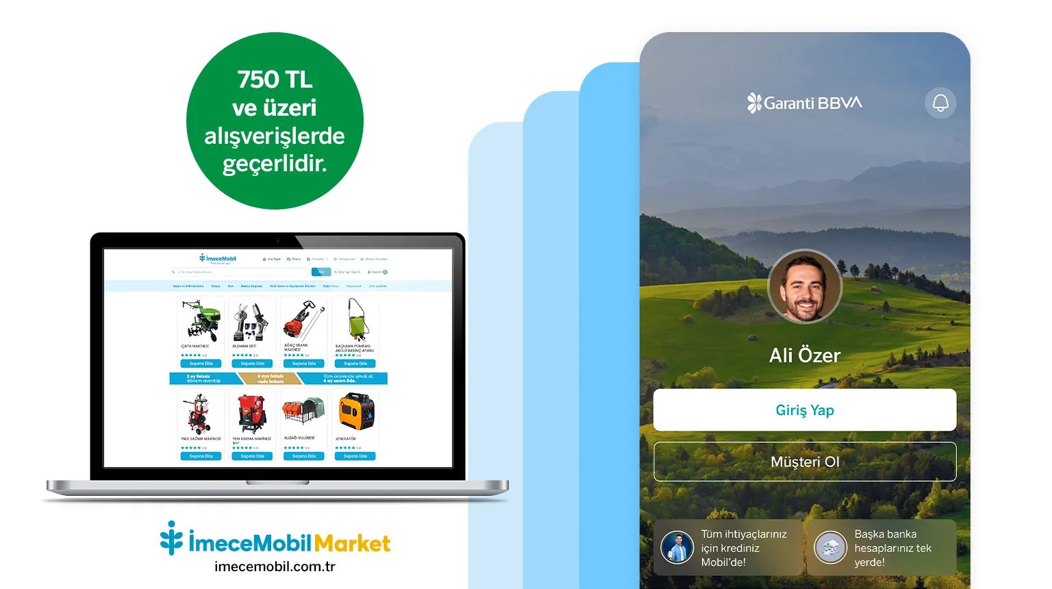 Garanti BBVA ile Müşterimiz Ol, İmeceMobil'de 750 TL İndirim Kazan!