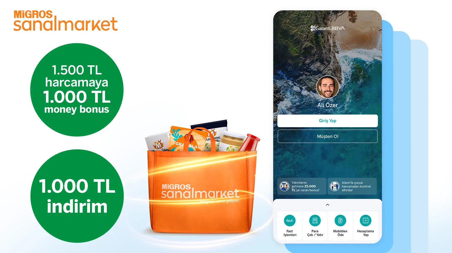 Garanti BBVA ve Migros Sanal Market Kampanyası