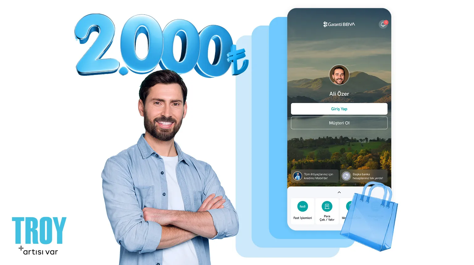 Garanti BBVA ile Müşterimiz Olun - Troy İndirim Kodu Kampanyası