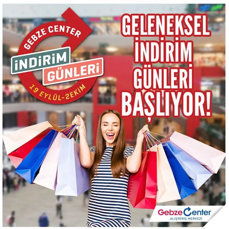 Gebze Center Geleneksel İndirim Günleri başlıyor! Gebze Center Geleneksel İndirim Günleri başlıyor!