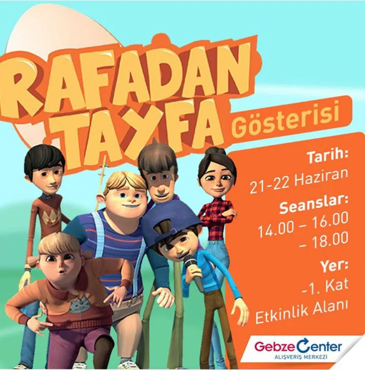 Rafadan Tayfa Gebze Center’a geliyor, çocuklar eğlenceye doyuyor! Rafadan Tayfa Gebze Center’a geliyor, çocuklar eğlenceye doyuyor!