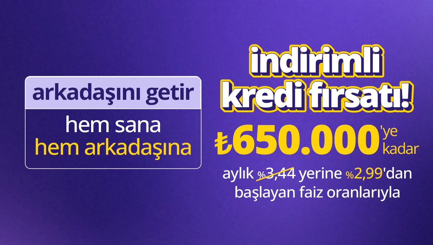 GetirFinans Arkadaş Getir Kampanyası: %2,99 Faizli Kredi