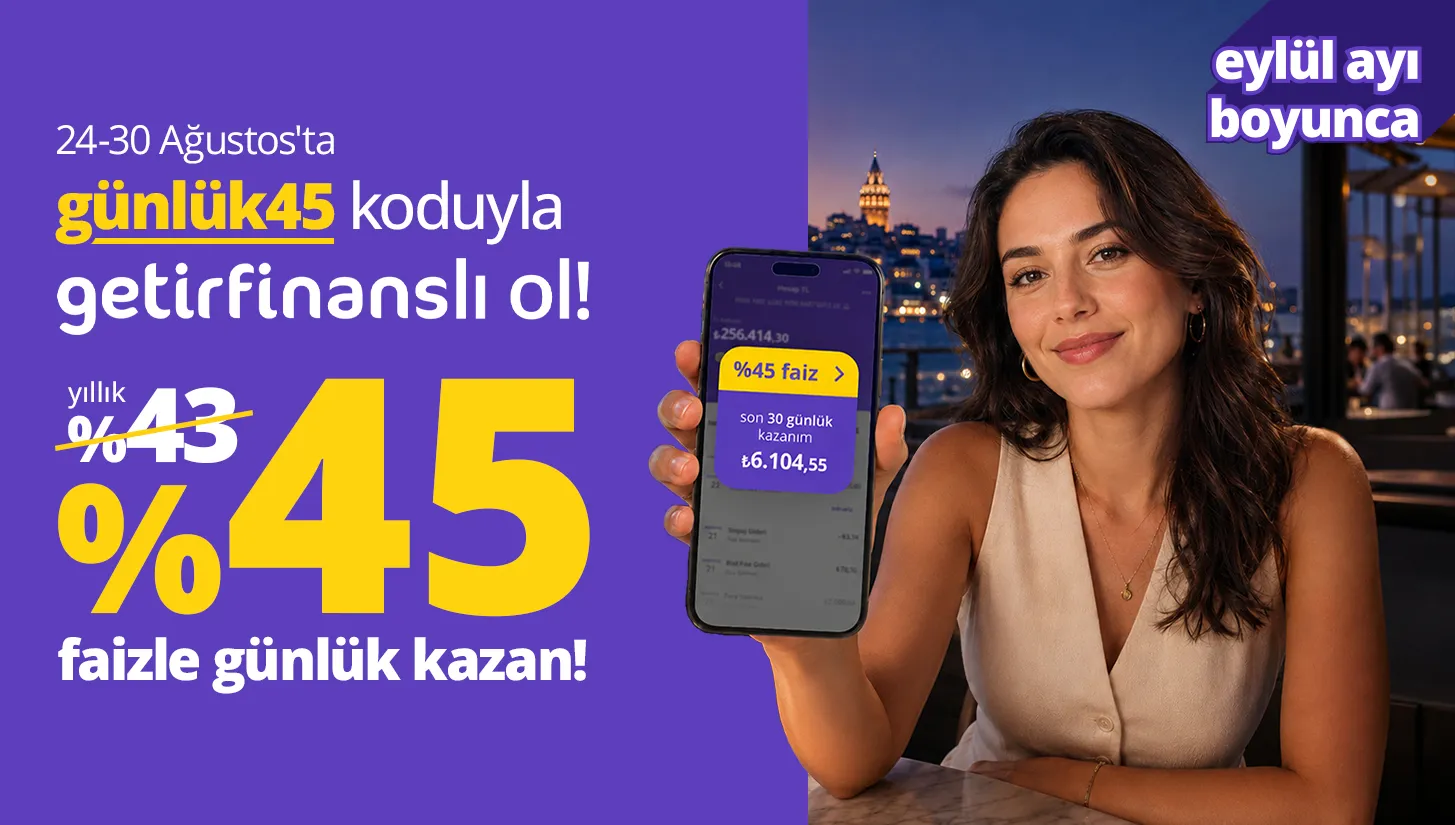 GetirFinans Eylül Kampanyası: %45 Faizle Kazanın!