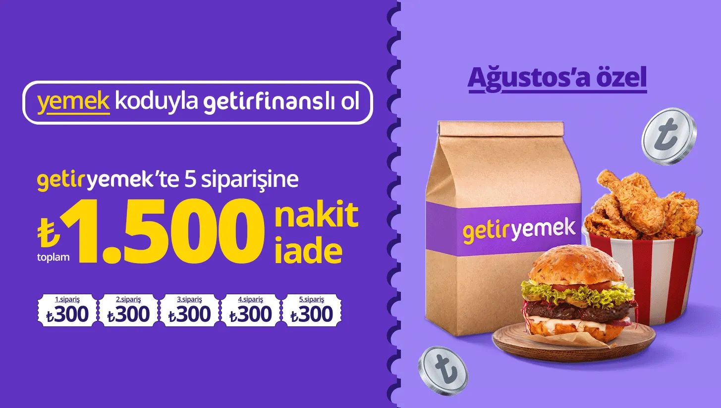 Getiryemek'te GetirFinans ile Nakit İade Kampanyası