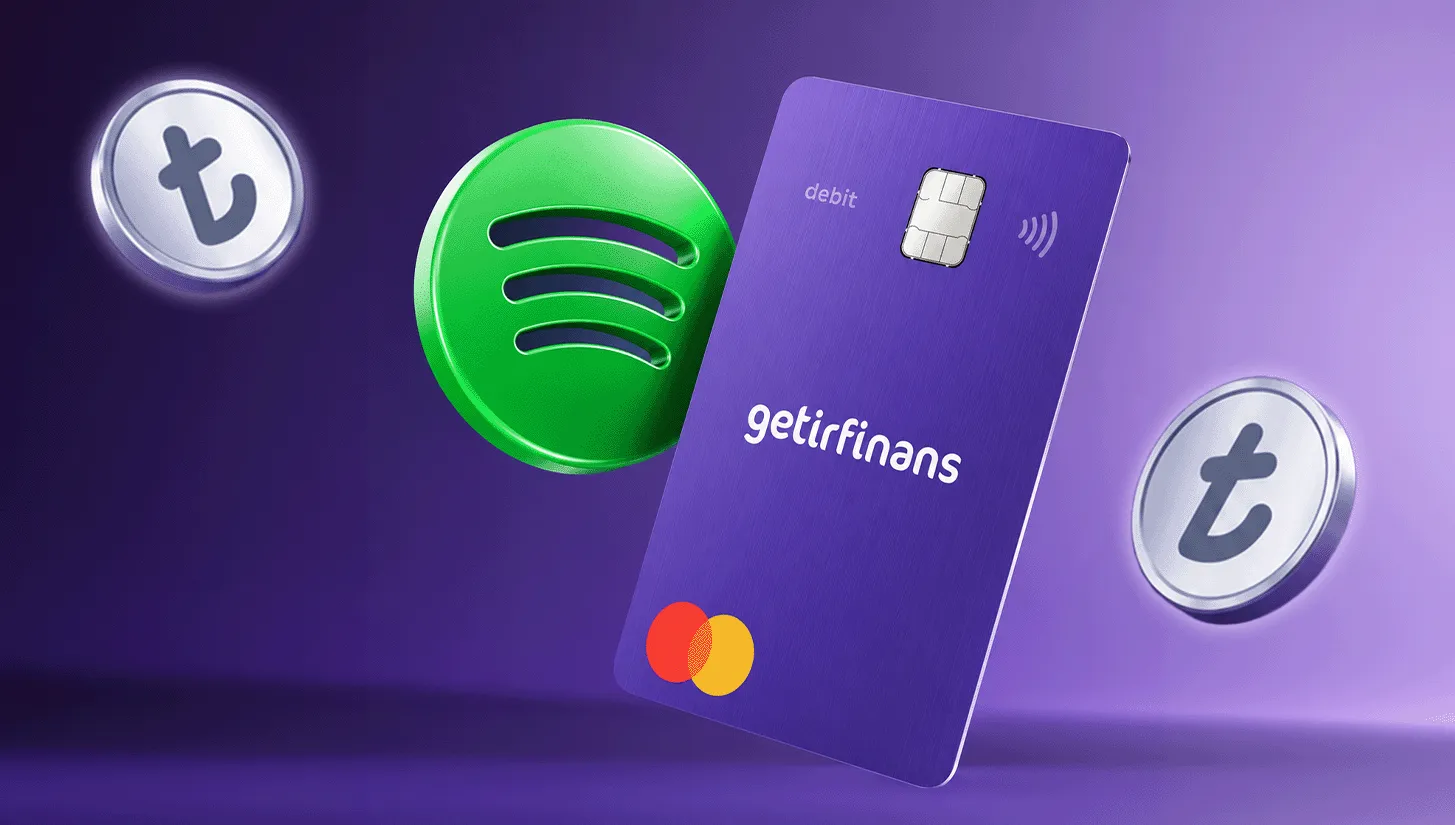 GetirFinans Hesap Kartınla Spotify'de %20 Nakit İade