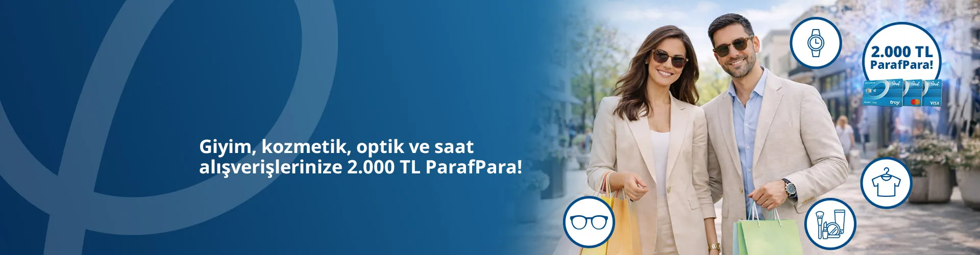 Giyim ve Kozmetik Alışverişlerinize 2.000 TL ParafPara