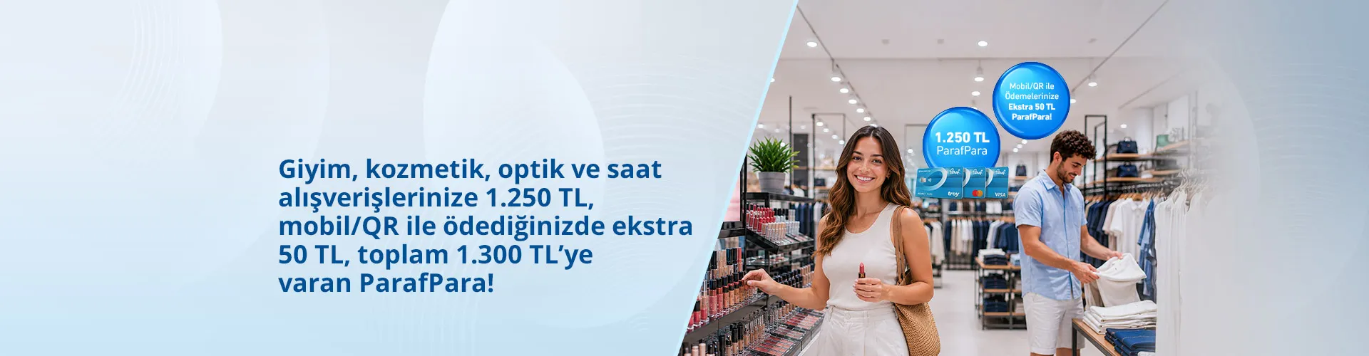 ParafPara ile Giyim ve Kozmetik Alışverişlerinde İndirim