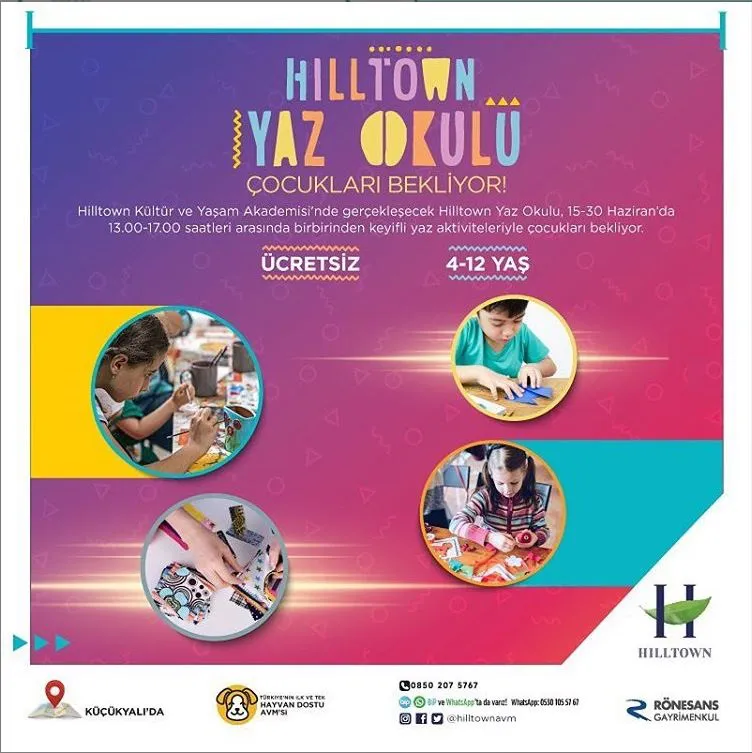 Hilltown Yaz Okulu çocukları bekliyor!