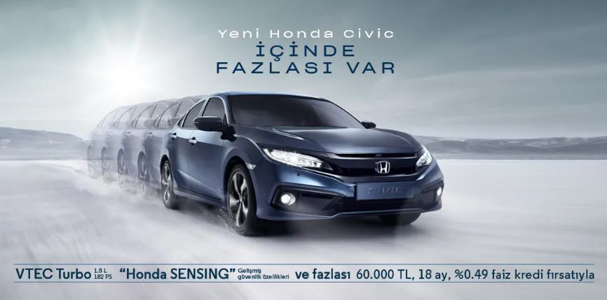 Yeni Civic Sedan %0.49 faiz fırsatıyla! Yeni Civic Sedan %0.49 faiz fırsatıyla!