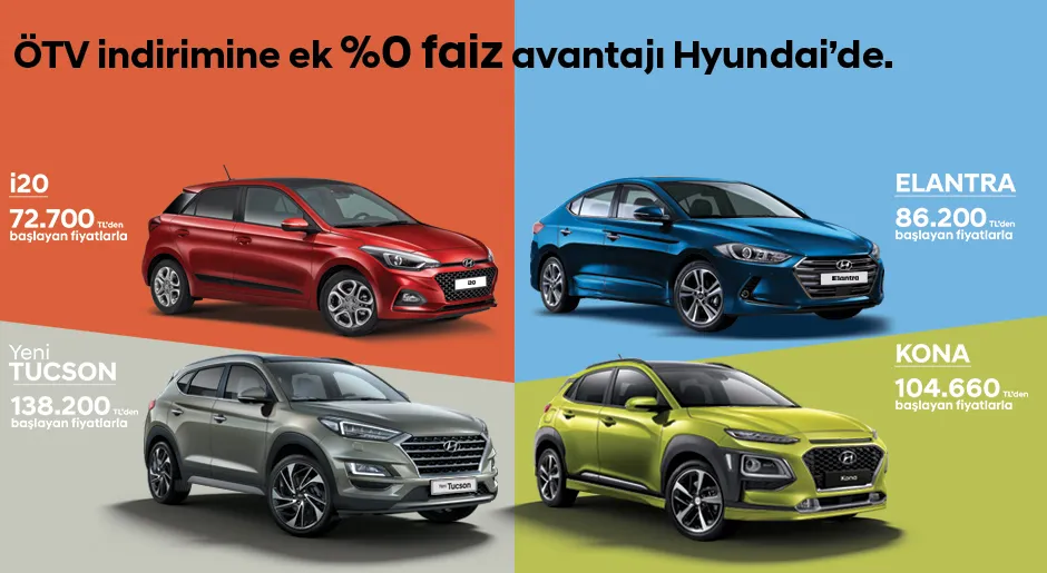 ÖTV indirimine ek %0 faiz avantajı Hyundai'de!