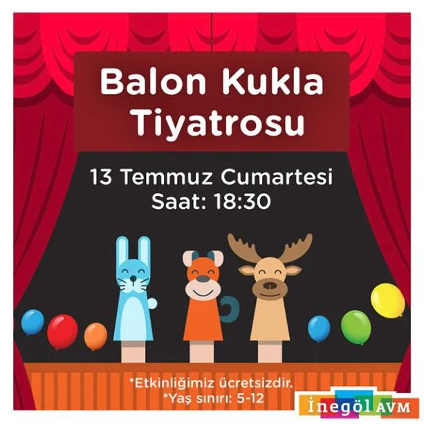 İnegöl AVM Balon Kukla Tiyatrosu! İnegöl AVM Balon Kukla Tiyatrosu!