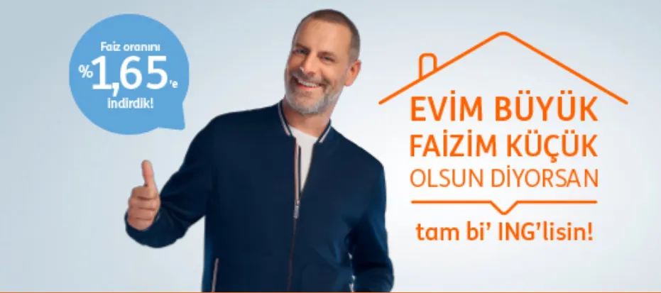 ING Konut Kredisi %1,65 Faiz Oranlarıyla!
