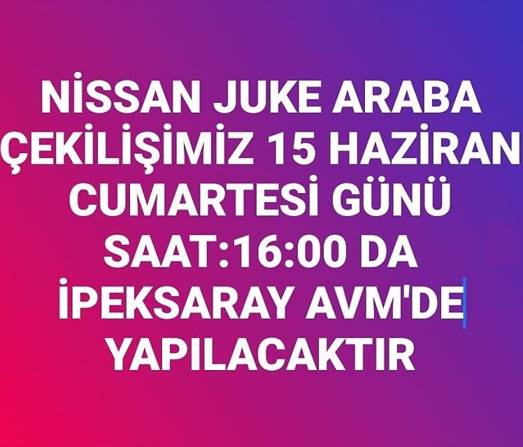 İpeksaray AVM Nissan Juke Çekilişi Gerçekleşiyor!