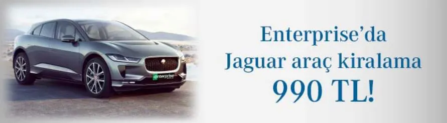 İş Bankası Müşterilerine Enterprise'da Jaguar kiralama 990 TL!