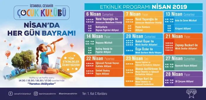 İstanbul Cevahir Çocuk Kulübü Nisan Programı