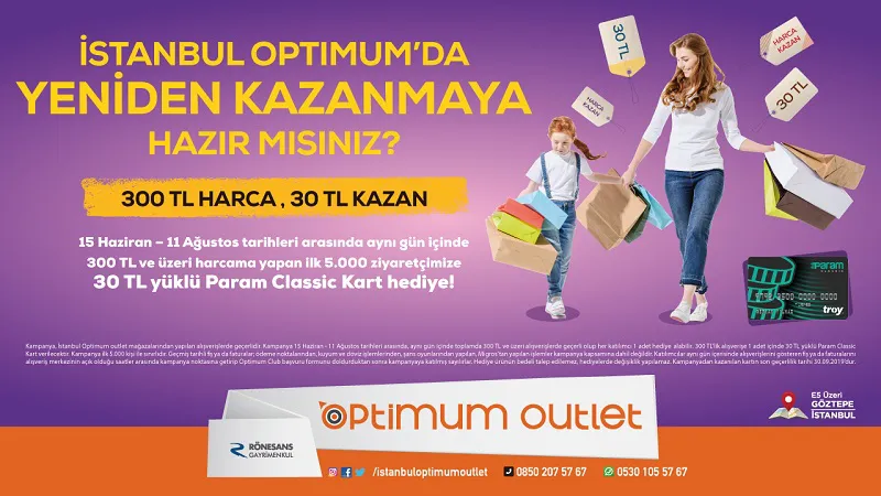 İstanbul Optimum’da harcadıkça kazanmanın keyfine varın!