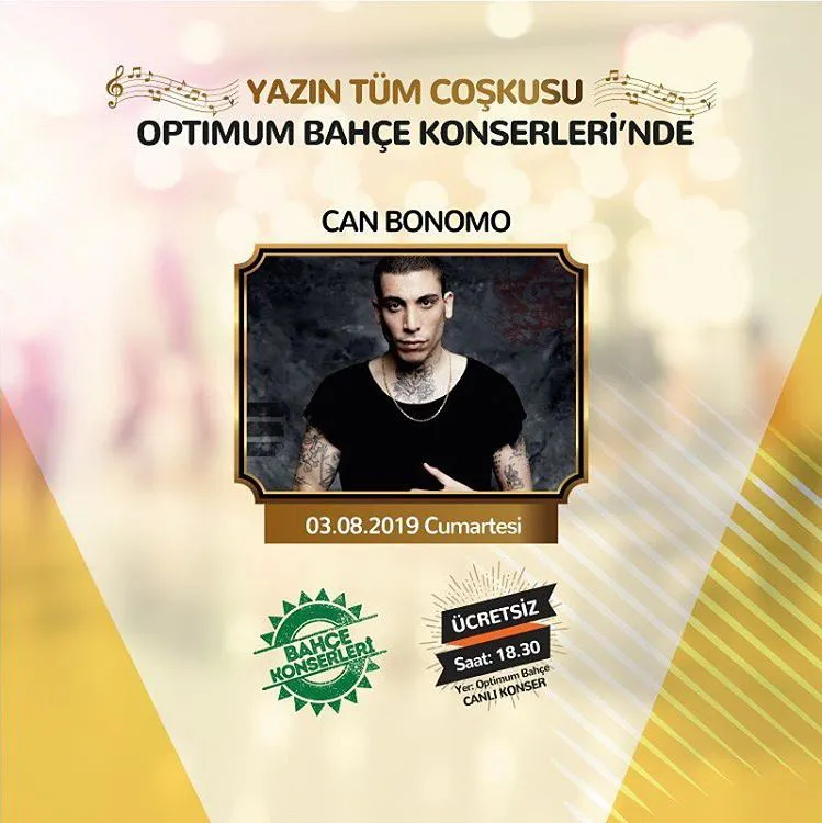 İzmir Optimum Can Bonomo Konseri! İzmir Optimum Can Bonomo Konseri!