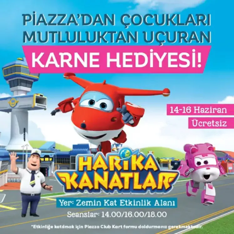 Kahramanmaraş Piazza'da Harika Kanatlar çocuklarla buluşuyor! Kahramanmaraş Piazza'da Harika Kanatlar çocuklarla buluşuyor!