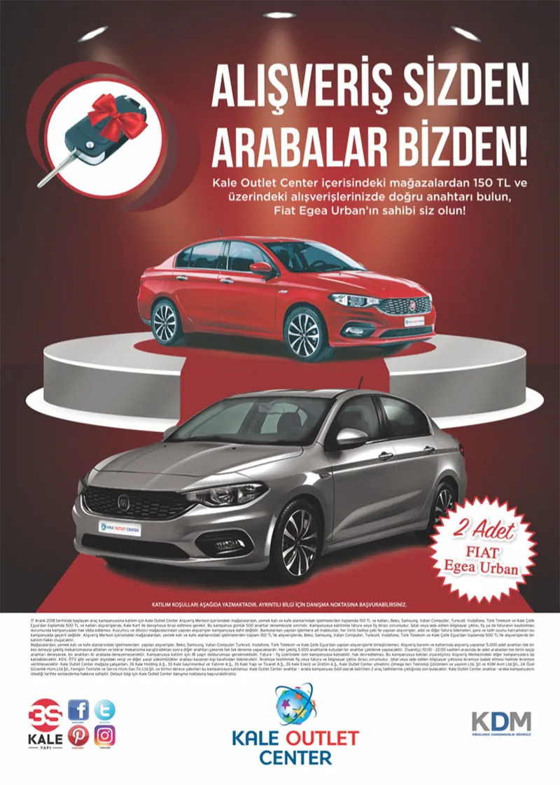 Alışveriş Sizden, Arabalar Kale Outlet Center'dan! Alışveriş Sizden, Arabalar Kale Outlet Center'dan!