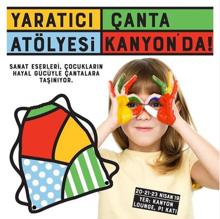 Kanyon'da çocuklarla rengarenk çantalar yaratıyoruz!