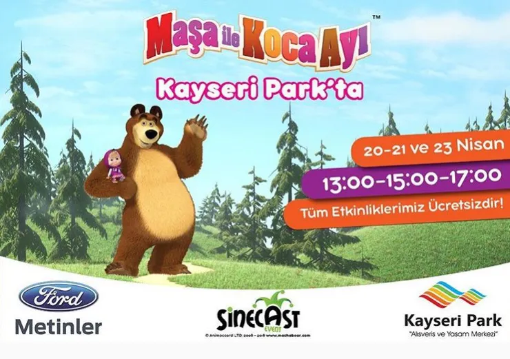 Maşa ile Koca Ayı Kayseri Park'ta! Maşa ile Koca Ayı Kayseri Park'ta!