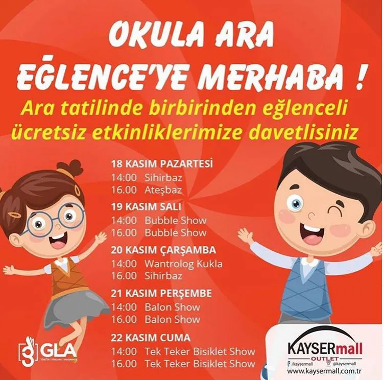 Kaysermall Ara Tatil Etkinlik Programı!