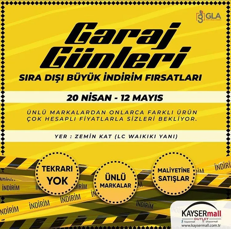 KayserMall Garaj İndirim Günleri başlıyor !