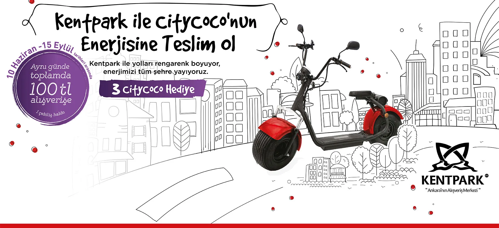 Kentpark ile Citycoco Enerjisine Teslim Ol Çekiliş Kampanyası!