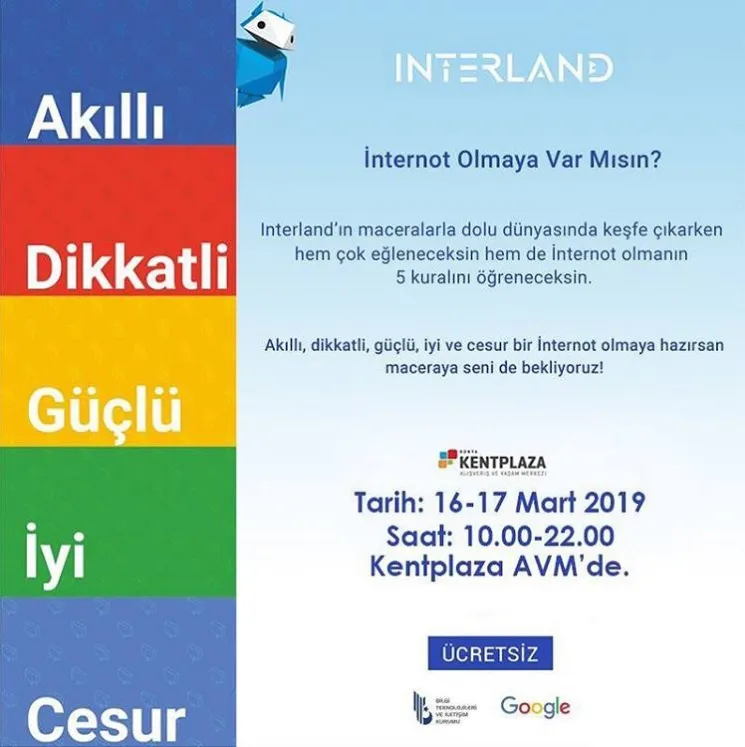 İnternot Olmaya Var Mısın? Google deneyim alanı Kentplaza’da. 