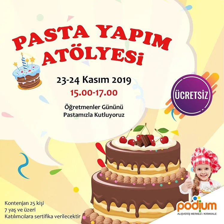 Podium Avm Pasta Yapım Atölyesi!