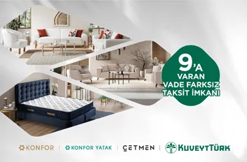 Konfor Mağazalarında Vade Farksız Taksit İmkanı