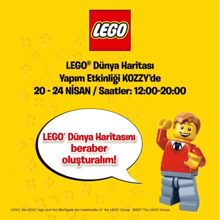 LEGO® Dünya Haritası Yapım Etkinliği Kozzy’de! LEGO® Dünya Haritası Yapım Etkinliği Kozzy’de!