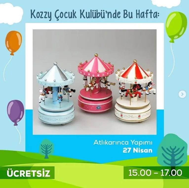 Kozzy AVM 27 - 28 Nisan Çocuk Atölyeleri! Kozzy AVM 27 - 28 Nisan Çocuk Atölyeleri!