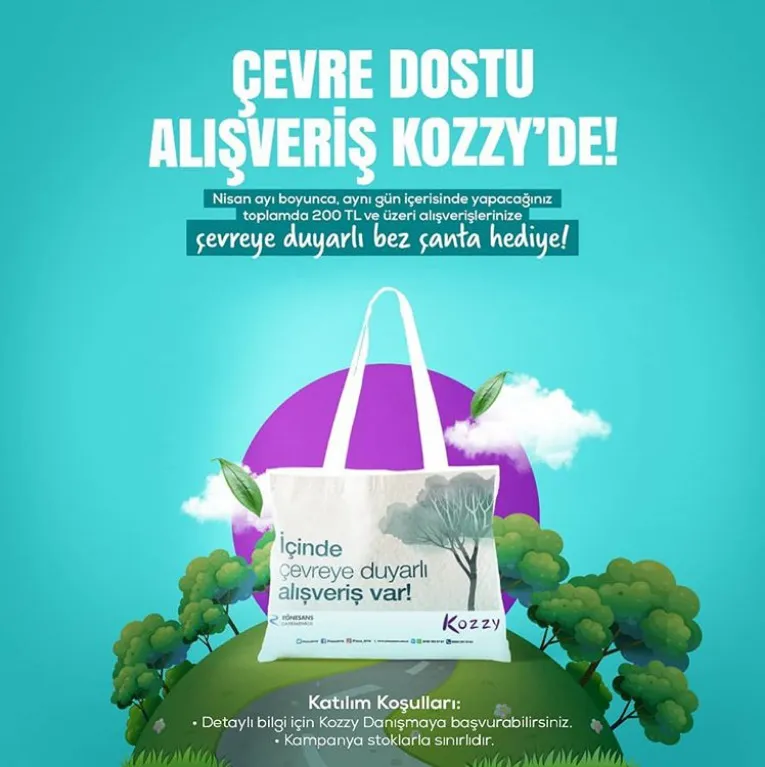 Doğayla kol kola alışveriş Kozzy’de! Doğayla kol kola alışveriş Kozzy’de!