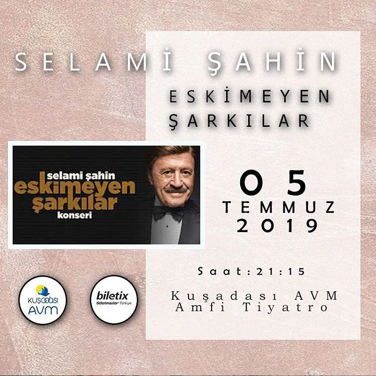 Kuşadası AVM Selami Şahin Eskimeyen Şarkılar Konseri! Kuşadası AVM Selami Şahin Eskimeyen Şarkılar Konseri!