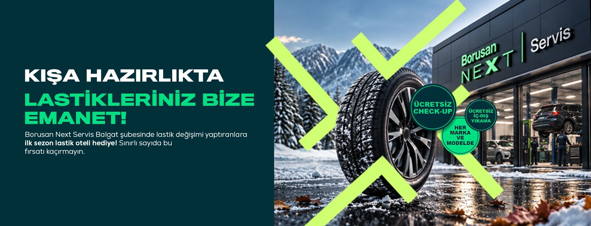 Lastik Değişimi Fırsatı: Borusan Next Servis Balgat