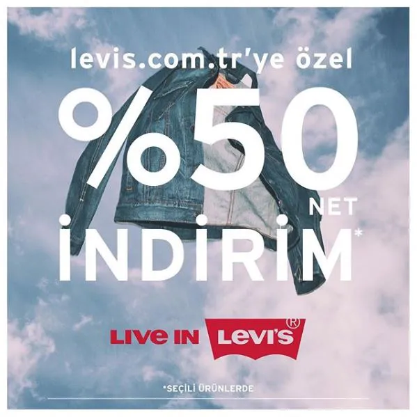 Levi's Online Satışta %50 İndirim Fırsatı!