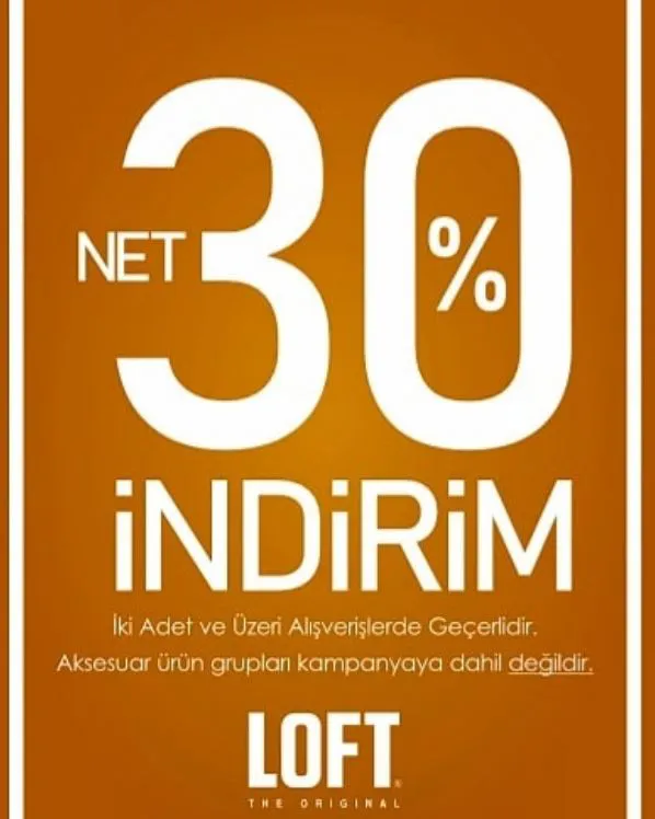 Loft'ta Net %30 indirim fırsatı!