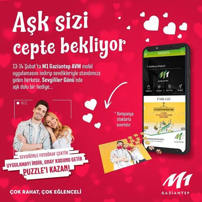 Sevgililer Günü'nde bir hediye de M1 Gaziantep'ten!