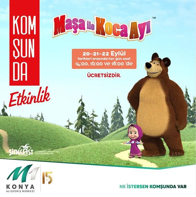 M1 Konya Maşa ile Koca Ayı Müzikal Etkinliği! M1 Konya Maşa ile Koca Ayı Müzikal Etkinliği!